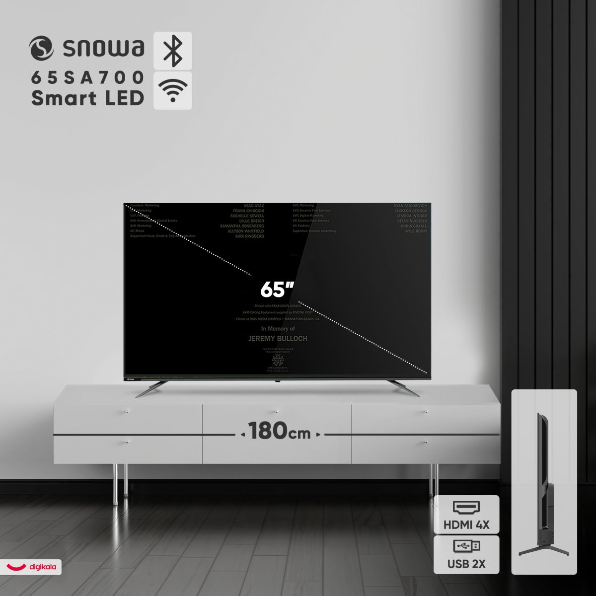 تلویزیون 65 اینچ ال ای دی هوشمند اسنوا مدل 65SA700